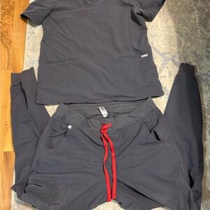 Figs Dark Gray tall joggers set